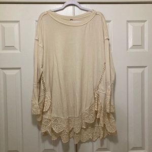 Free People Ivory Sparrow Tunic Size Medium